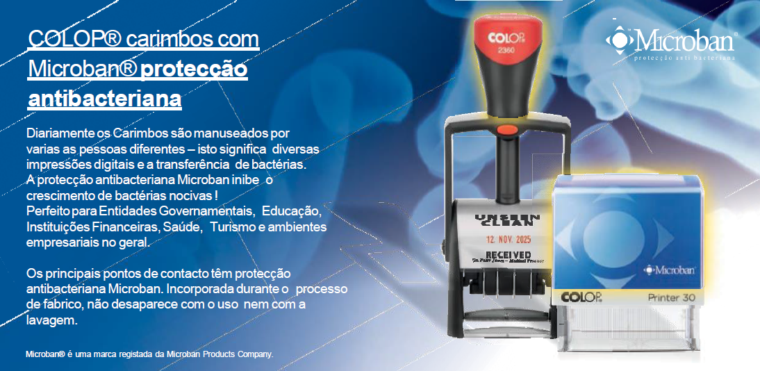 Carimbo Antibacteriano Microban